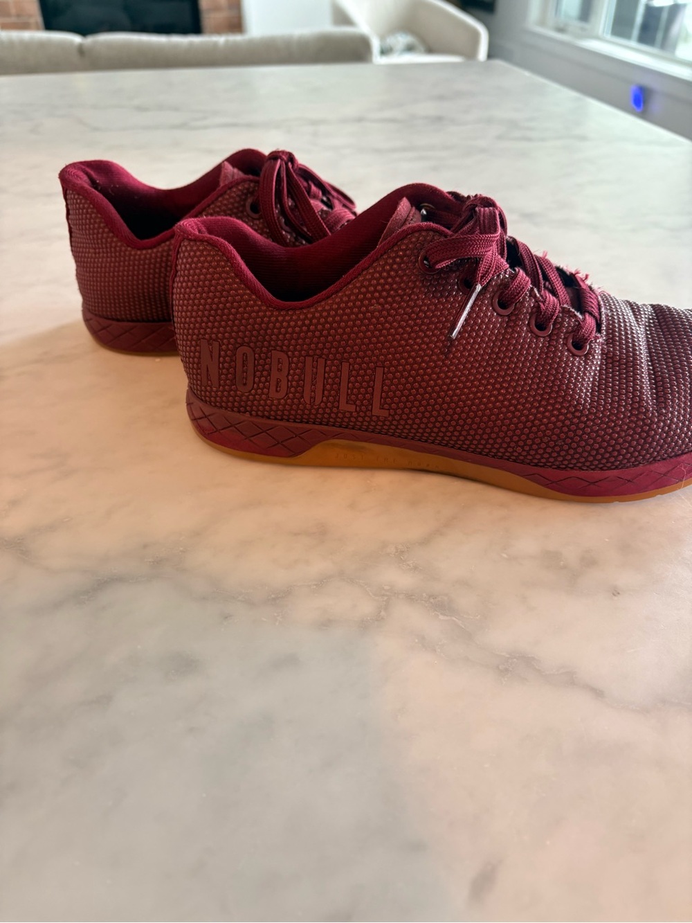 NOBULL Maroon Knit Training Shoes with Gum Sole